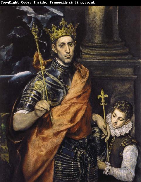 El Greco St Louis,King of France,with a Page